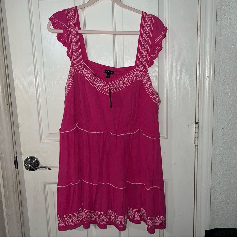 NEW with tags torrid pink babydoll top